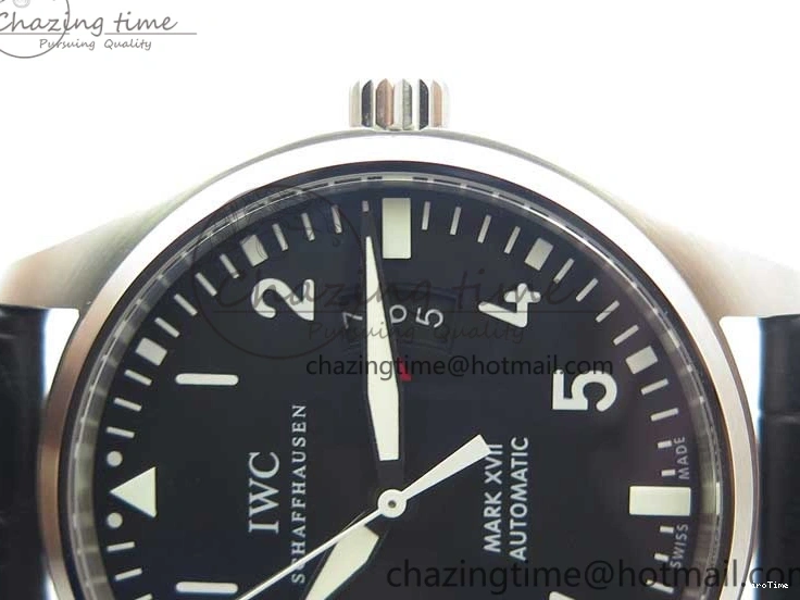 MIROTIME 0504 Affordable Mark XVII IW326501 FKF 1:1 Best Edition Black Dial on Black Leather Strap 7131